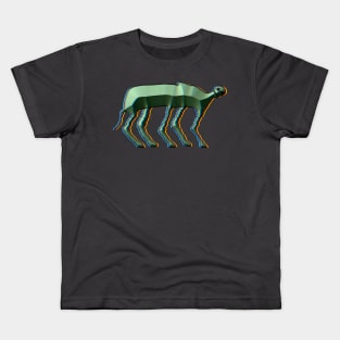 green glitch monster Kids T-Shirt